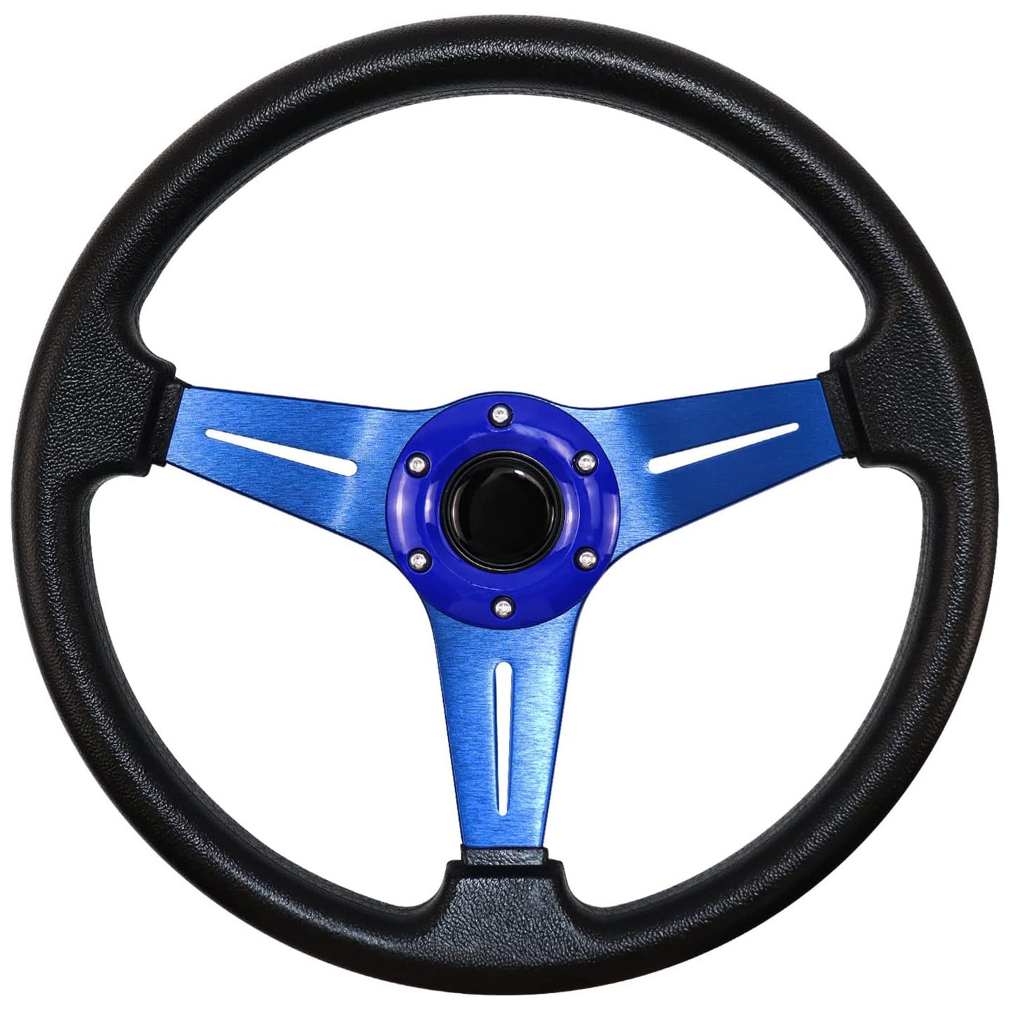 Adecuado para volante modificado universal de coche de 14 pulgadas de cuero PU